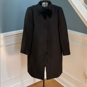 Kate Spade bow tweed coat